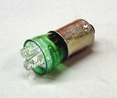 Green Super Bright 3-LED #44/#47 Bayonet Base Lamp