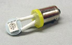 Yellow Premium Ghost Buster 1-SMD-LED #44 Bayonet Base Lamp with Flexible 90° Angle Leads