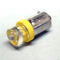 Yellow 1-LED #44/#47 Bayonet Base Lamp with Concave Lens