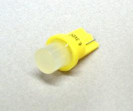 Yellow 1-LED #555 Wedge Base Lamp With Frosted Lens