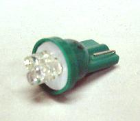 Green Super Bright 3-LED #555 Wedge Base Lamp