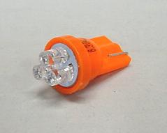 Orange Super Bright 3-LED #555 Wedge Base Lamp