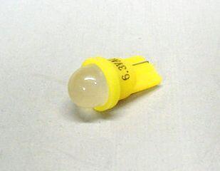 Yellow Economy Ghost Buster 1-SMD-LED #555 Wedge Base Lamp With Frosted Dome