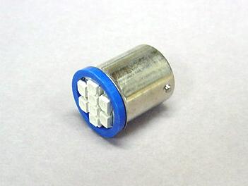 Blue 8-SMD-LED #89 Bayonet Base Flasher Lamp (12 Volt)