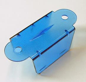 Blue Transparent Double Sided Lane Guide 1-1/2" #03-7034-10