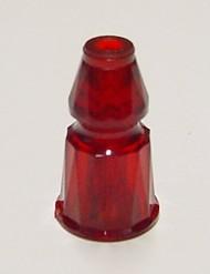 Facet Post Red Translucent Plastic  1-3/16" Tall