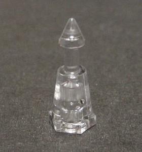 Plastic Mini Post Clear  1" Tall #03-8044-13