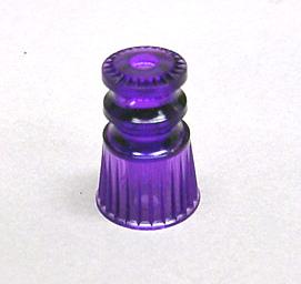 Double Star Post Purple (Violet) Translucent Plastic  1-1/16" Tall `