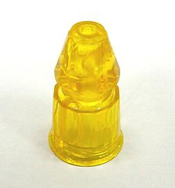 Facet Post Amber - Yellow Translucent Plastic  1-3/16" Tall *