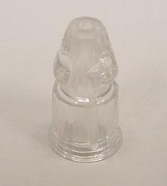 Facet Post Clear Translucent Plastic  1-3/16" Tall