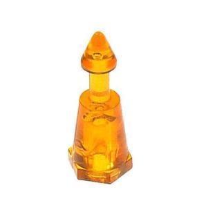 Plastic Mini Post Orange Translucent 1" Tall #03-8044-12 *