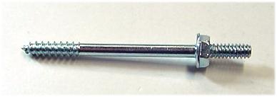 Wood post screw  - Hex 6-32 / machine 2"