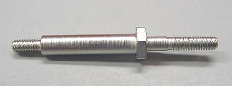 2-1/2" Tall Metal Post With #10 Threaded Base and #8 Threaded Top