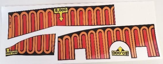 Pinbot Vortex Ramp 3 Piece Decal Set #31-1402-XX `