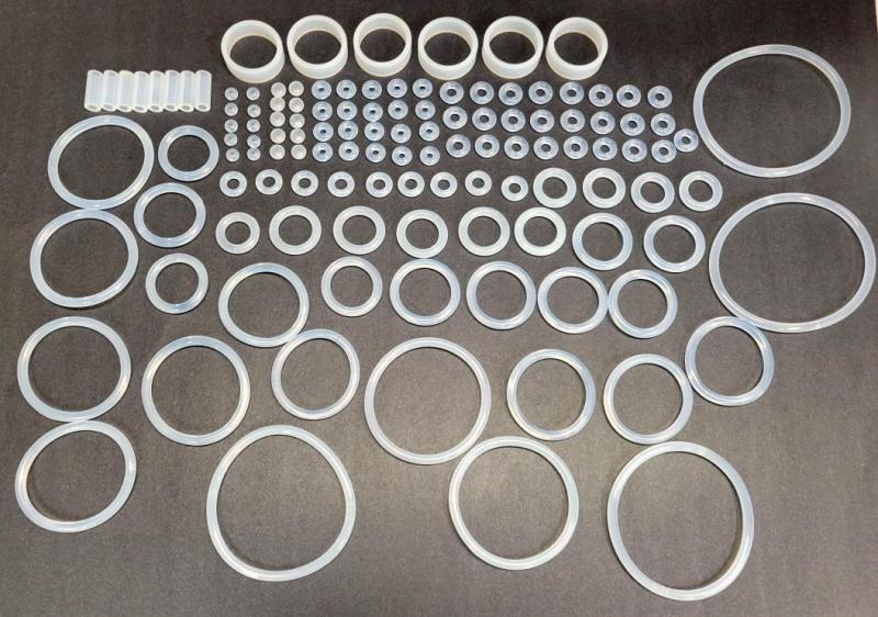 125 Piece Translucent Silicone Rubber Ring Set