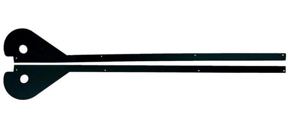 Black Tear Drop Button Guard Side Rail Set For Stern