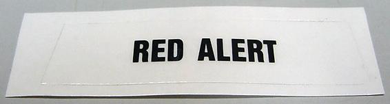 Star Trek 25th Anniversary Red Alert Dome Decals ^