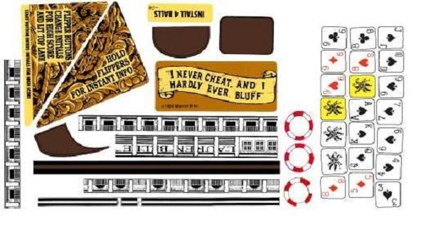 Maverick Pinball Machine Decal Set `