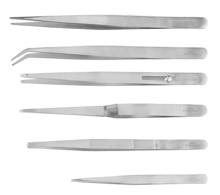 6-Piece Stainless Steel Tweezers Set