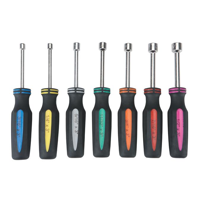 7 Pc Professional SAE Nut Driver Set +