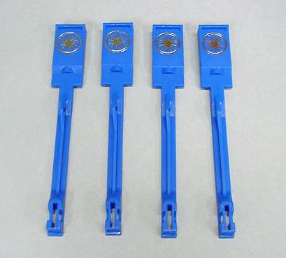 Xenon Drop Targets SET OF 4 TARGETS Blue with Silver Wheel *