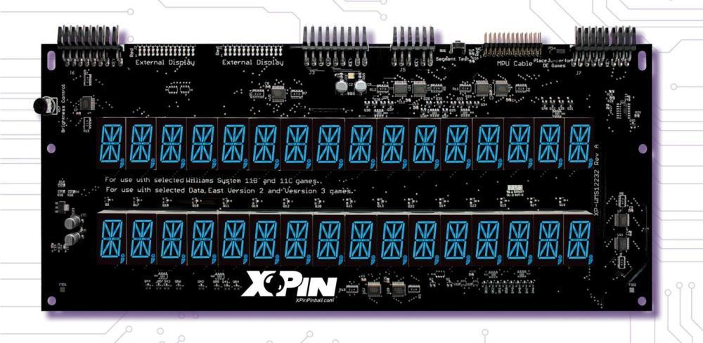 Williams System 11B/C and DATA EAST BLUE LED Display Set #XP-WMS12232-B